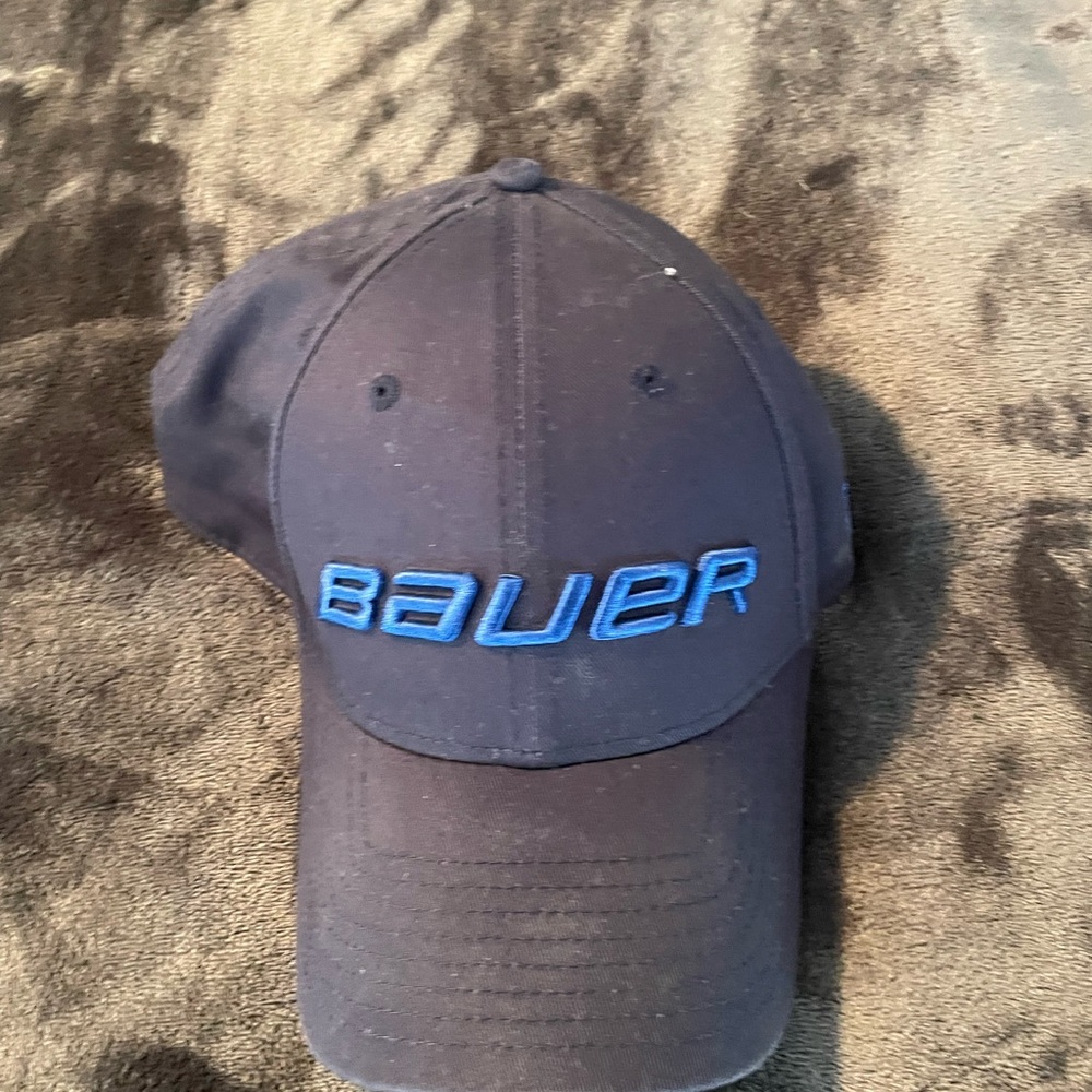 Bauer Dark Cap with Vibrant Blue Embroidery